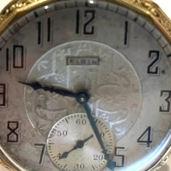 Elgin Natl Watch Co USA Gold Plated 17 Jewles Vintage Pocket Watch